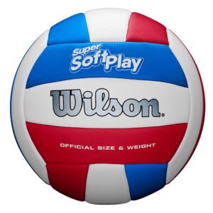 Balón voleibol wilson soft play vb red/white/blue
