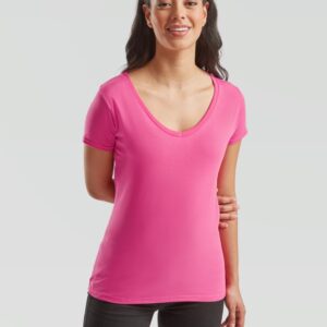 Camiseta fruit of the loom ladies iconic 150 v-neck t