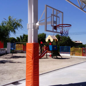 Jgo canasta minibasket fija a viga vuelo 1 m