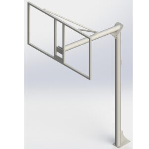 Jgo canastas antivandalicas baloncesto new tubo 114 mm lacada -incluye aros, redes y tableros-