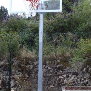Jgo canastas galvanizadas minibasket monotubo new tubo 114 mm fijas con base anclaje-sin tablero,aro