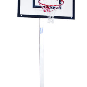 Juego de 2 canastas minibasket deluxe monotubo tubo 100 fijas con base para anclaje -sin tablero ni aro-