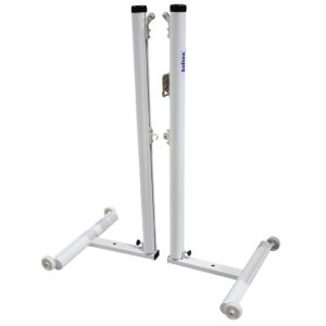 Juego de 2 postes bádminton aluminio deluxe tubo 90mm