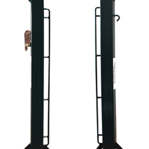 Juego de 2 postes de tenis fijos cuadrado 80x80mm con base para atornillar