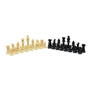 Juego piezas ajedrez pvc 9 cm(blancas+negras)