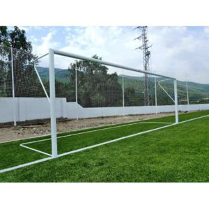 Juego porterías aluminio fútbol 7 90 mm fijas