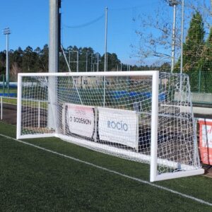 Juego porterías aluminio fútbol 7 120x100 mm trasladables