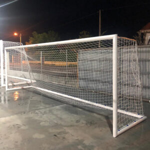 Juego porterías aluminio fútbol 7 90 mm trasladables