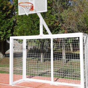 Juego porterías f.sala/balonmano - canasta basket blanco