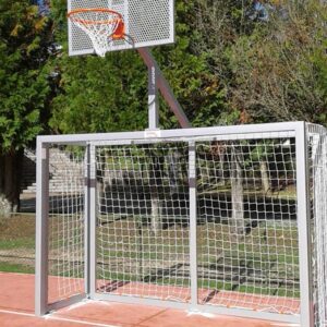 Juego porterías f.sala/balonmano - canasta basket gris