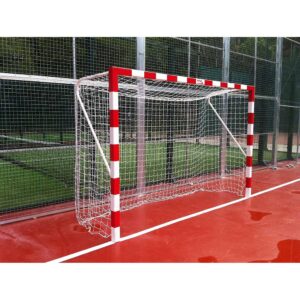 Juego porterías f.sala/balonmano metálicas fijas 80x80mm