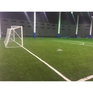Juego porterías fútbol 7 metálicas fijas tubo 100 mm reglamentarias