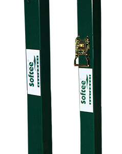 Juego postes tenis metalicos fijos cuadrados 80x80mm