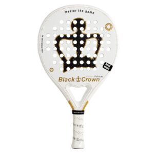 Pala de pádel black crown piton white