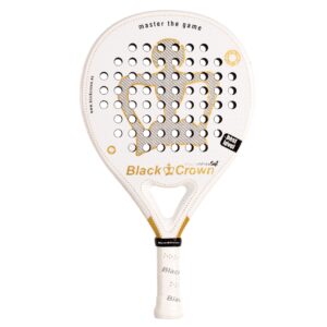 Pala de pádel black crown piton white soft
