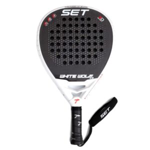 Pala de pádel set white wolf
