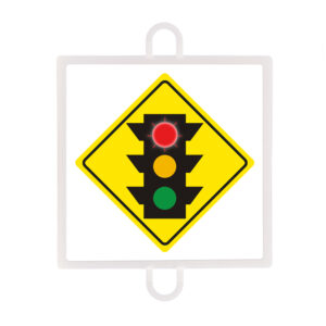 Panel de señalización tráfico de advertencia nº 1 (semáforo rojo)
