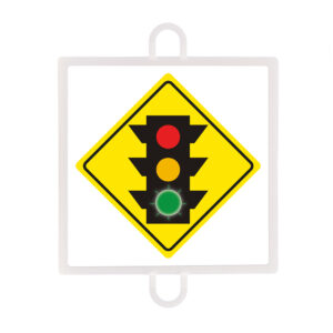 Panel de señalización tráfico de advertencia nº 3 (semáforo verde)