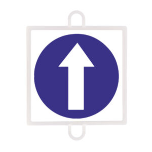 Panel de señalización tráfico de obligación nº 1 (sentido)