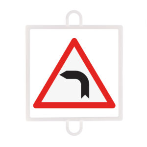 Panel de señalización tráfico de peligro nº 12 (curva izquierda)