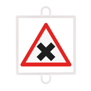 Panel de señalización tráfico de peligro nº 3 (intersección)