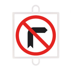 Panel de señalización tráfico de prohibición nº 4 (giro dcha)