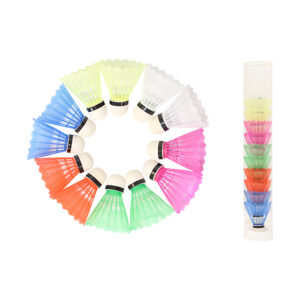Volantes badminton plástico 12uds